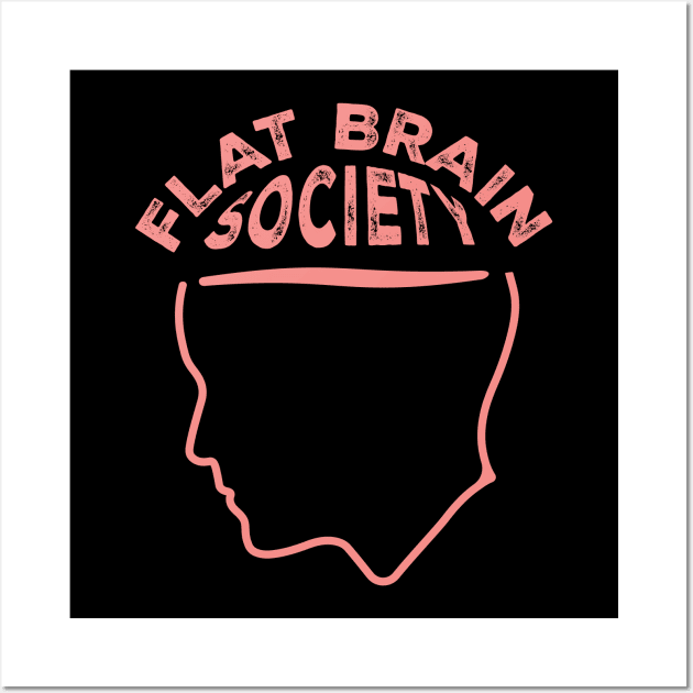 Flat Brain Society Wall Art by baybayin